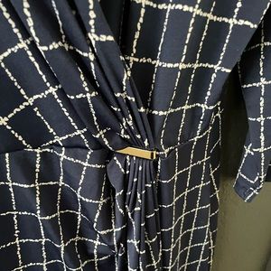 Women's navy wrap dress